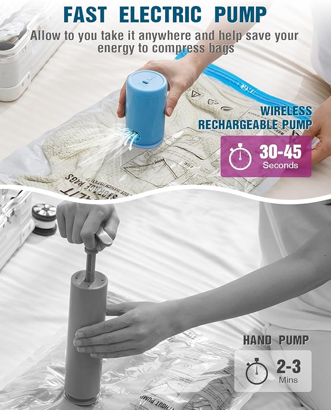 Vacuum Storage Bags for Travel, 24 Pack Vacuum Seal Bags - Image 6