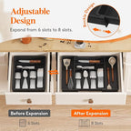 Lifewit Utensil Organizer for Kitchen Drawer, Expandable Cooking Silverware Tray - Image 5