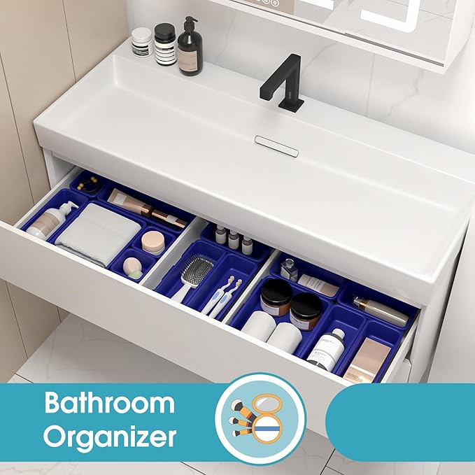 10 PCS Drawer Organizer Set, 4 Size Makeup Drawer Divider Organizer - Image 7
