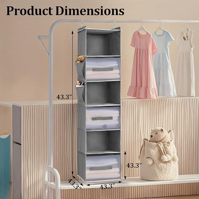 6-Tier Hanging Closet Organizer - Image 3