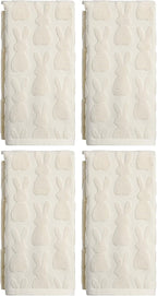 Artoid Mode 4 Pcs Beige 3D Rabbit Jacquard Easter Hand Towels by ArtoidMode
