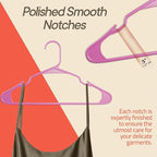 Pink Plastic Hangers 80 Pack– Heavy-Duty Plastic Hangers Slim and Space-Saving - Image 6