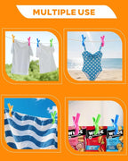 12 Pcs Beach Towel Clips for Beach Chairs, 3.7 Inch Clothes Pins for Cruise & - Image 3