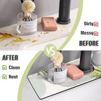 Sink Faucet Absorbing Mat, 2 Pack Drying Mat Around Faucet Sink Splash Guard - Image 3