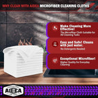 AIDEA Microfiber Cleaning Cloth White 10PK, Microfiber Towels - Image 2