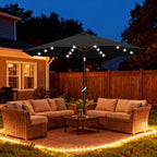 ABCCANOPY 10FT Durable Solar Led Patio Umbrellas with 32LED Lights (Jet Black) - Image 2