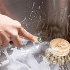 Bamboo Dish Scrubber with Handle - Image 6