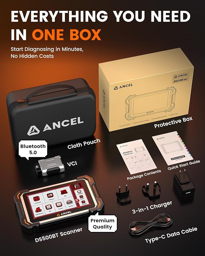 ANCEL DS500BT Bidirectional Scan Tool, Full-System Automotive Diagnostic Scanner - Image 7