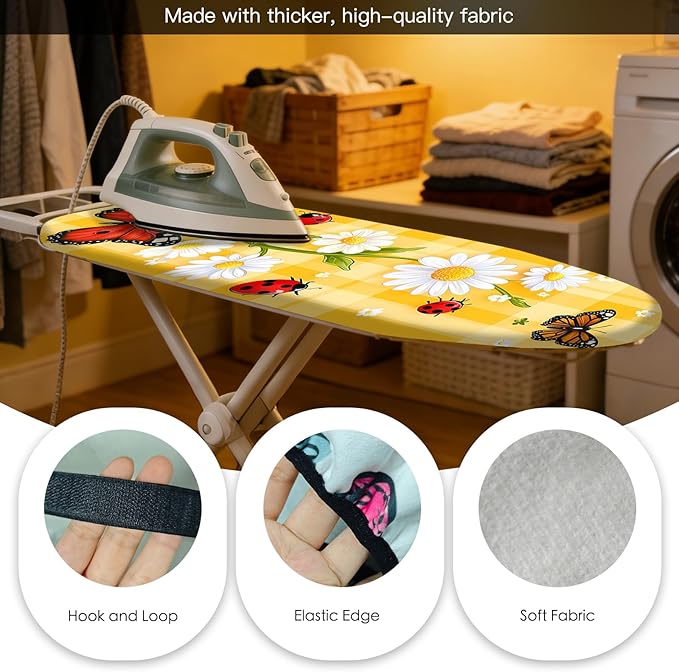 Nuxovilar Ironing Board Cover Needle Cotton 15x54 Inches | Ironing Board Cover - Image 5