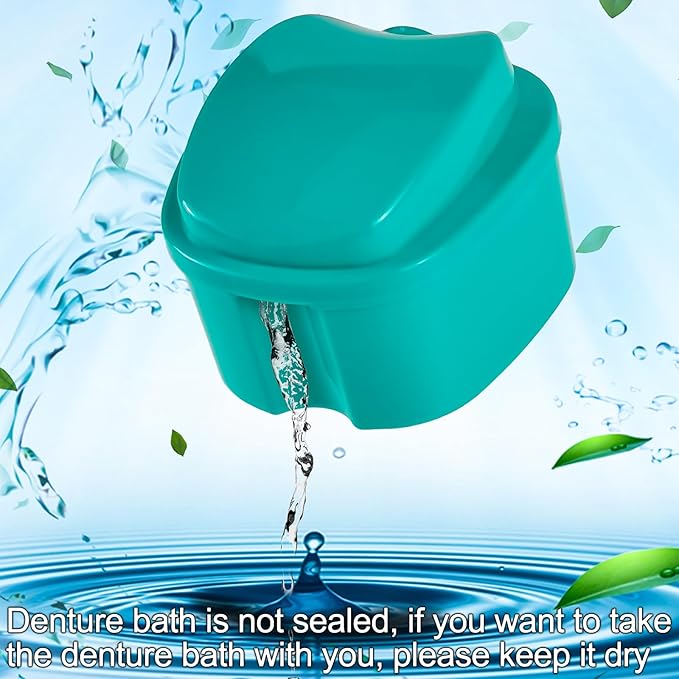 2 Pack Color Retainer Cleaner Case Denture Cups - Image 5