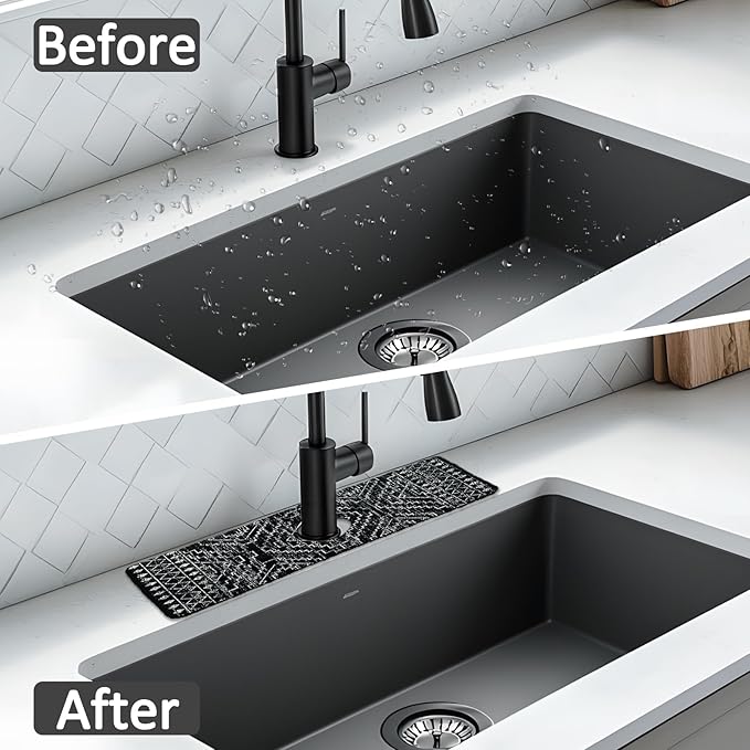 15" X 5.5" Kitchen Sink Splash Guard Faucet Mat Aztec Super Absorbent Fast - Image 6