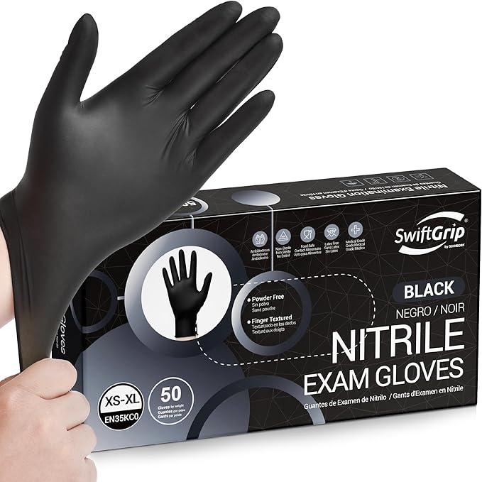 Disposable Nitrile Exam Gloves, Cooking & Esthetician by SwiftGrip