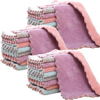 24 Pack Kitchen Cloth, Microfiber Dish Towels Washcloths, Super Absorbent Coral by SAOYOAS