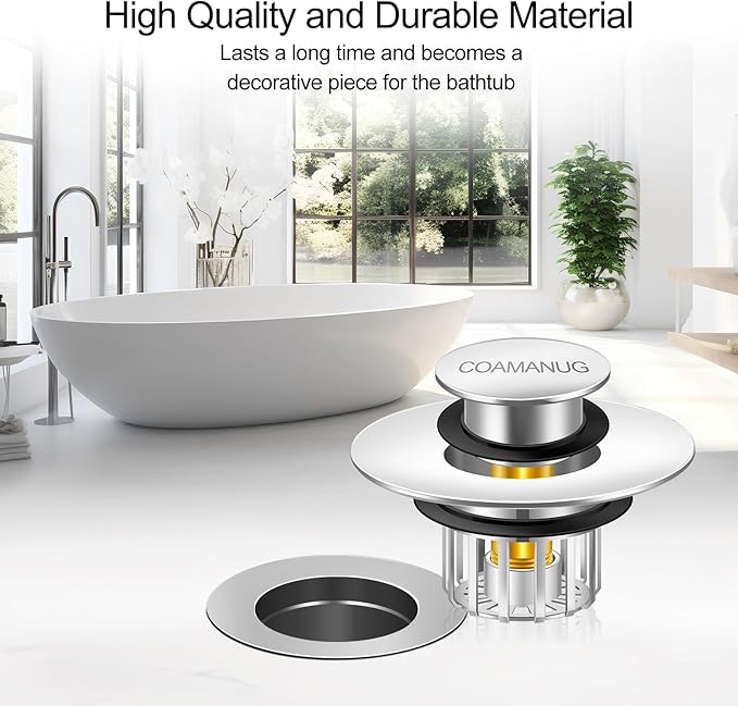 Bathtub Stopper | Shower Drain Hair Catcher, Pop-up Tub Stopper - Image 6