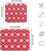 Christmas Snowflake Scandinavian Ornament Dish Drying Mat - Image 5