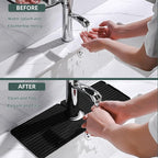 Faucet Mat for Kitchen Sink, Silicone Faucet Handle Drip Catcher Tray, Drying - Image 5