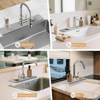 15.7''x4.8''Stone Faucet Mat for Kitchen Sink, Diatomite Quick Dry Kitchen Sink - Image 7