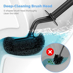HAMITOR Toilet Bowl Brush Holder Set: Curved Design - Image 2