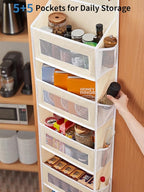JARLINK Over The Door Organizer Storage, 5 Shelf Hanging Door Organizer - Image 4