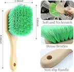 Wheel Rim Tire & Carpet Cleaning Brush Set, Soft & Stiff Bristle Wash Cleaning - Image 2
