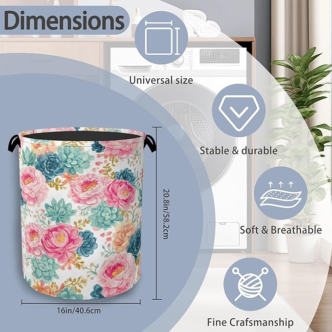 Succulent Plant Laundry Basket - Image 2
