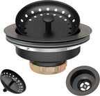 Kitchen Sink Drain Bronze 3-1/2 Inch Stainless Steel Kitchen Drain Strainer by Exakey