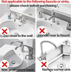 2 Pieces Black Faucet Guard & Draining Mat 8.3" Mini Splash Guard Faucet Handle - Image 5