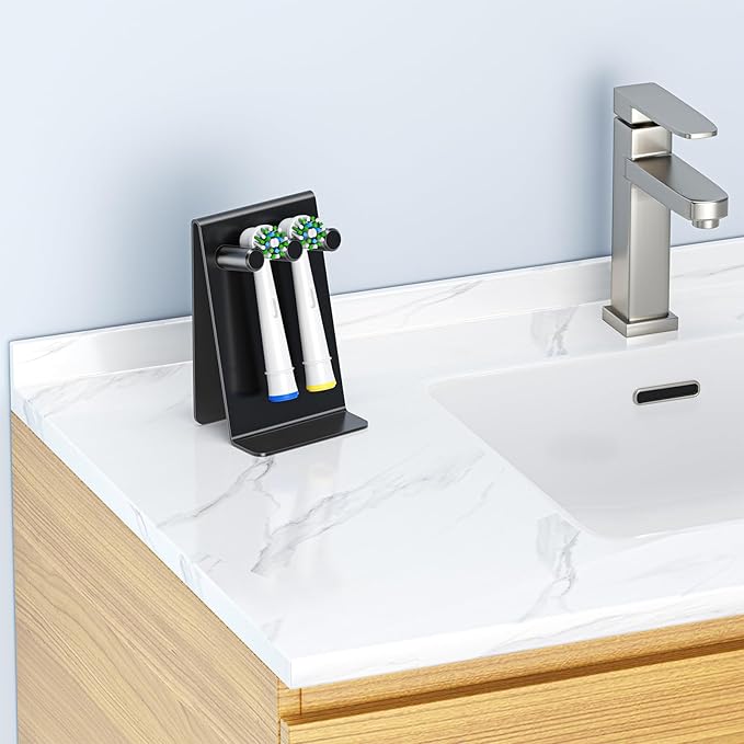Electric Toothbrush Head Holder Adhesive or Tabletop, Tooth Brush Holder - Image 2