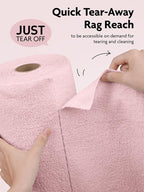 Fantasticlean Microfiber Cleaning Cloth Roll -60 Pack, Tear Away Microfiber - Image 2