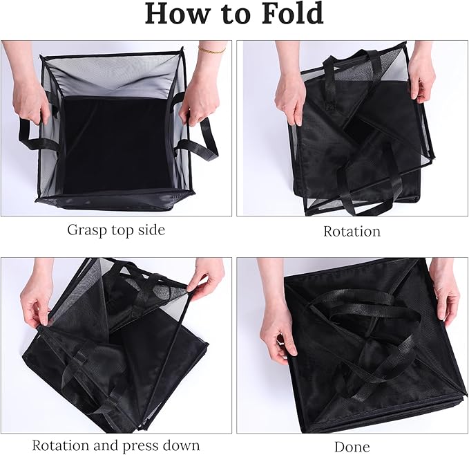 6 Pack Popup Laundry Hamper Collapsible Mesh Laundry Baskets - Image 3