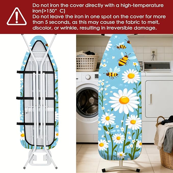 Nuxovilar Ironing Board Cover Needle Cotton 15x54 Inches | Ironing Board Cover - Image 6