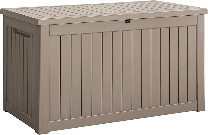 Devoko XXL 230 Gallon Resin Large Deck Box Waterproof Outdoor Storage Box Loackable for Patio Furniture Cushions and Garden Tools by DEVOKO