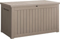Devoko XXL 230 Gallon Resin Large Deck Box Waterproof Outdoor Storage Box Loackable for Patio Furniture Cushions and Garden Tools by DEVOKO