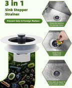 Universal Kitchen Sink Strainer Stopper Combo, 3 in 1 Pop Up Kitchen Sink - Image 3