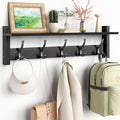 Coat Rack Wall Mount with Shelf, 24 Inch Coat Hanger Walls Mounted, Hat Rack by Optish
