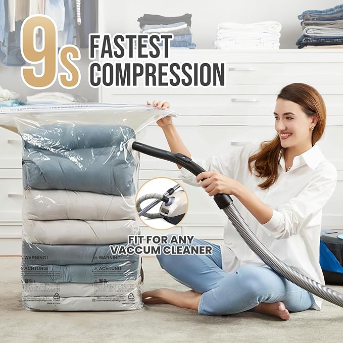 TAILI 12 Pack Vacuum Storage Bags, Jumbo Cube Space Saver, Large Vacuum Seal - Image 3