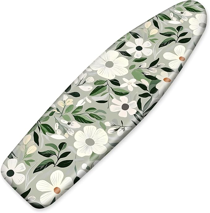 Floral Ironing Board Cover, Standard Size Cotton Iron Board Covers by BVBOX