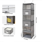 2 Pack 6 Shelves Hanging Closet Organizer - Image 3