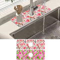 2 Pack Watercolor Tulips Sink Faucet Absorbing Mat Pink Tulips Super Absorbent by Unknown