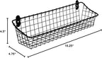 Spectrum Medium Wire Wall Basket Matte Black Rustic Wall Bin, Vintage Wire - Image 3