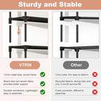 VTRIN 10 Tier Shoe Rack Tall Large Capacity 50 Pair Wide Shoe Organizer - Image 6