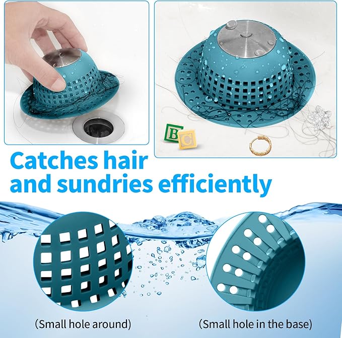Shower Drain Hair Catcher Bathtub Drain Cover Shower Protector - Image 5