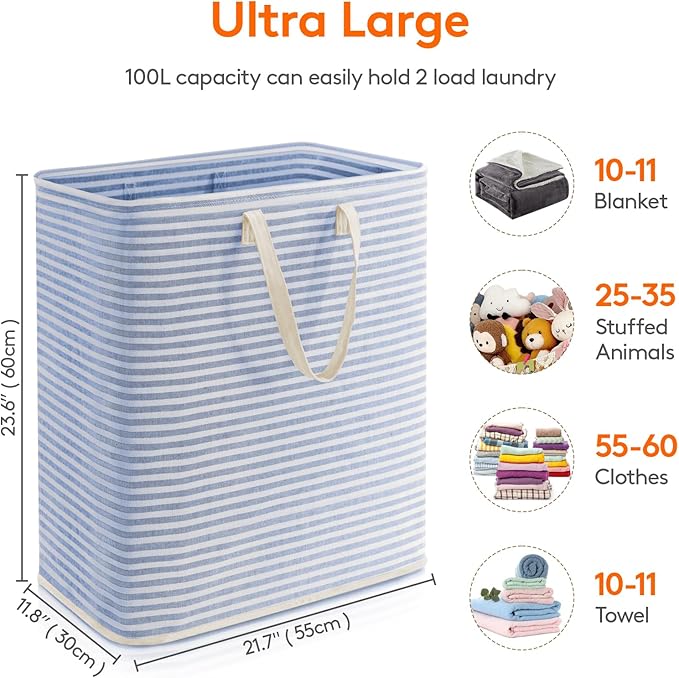 Lifewit 1 Pack Laundry Hamper Large Collapsible Laundry Baskets, Freestanding - Image 4