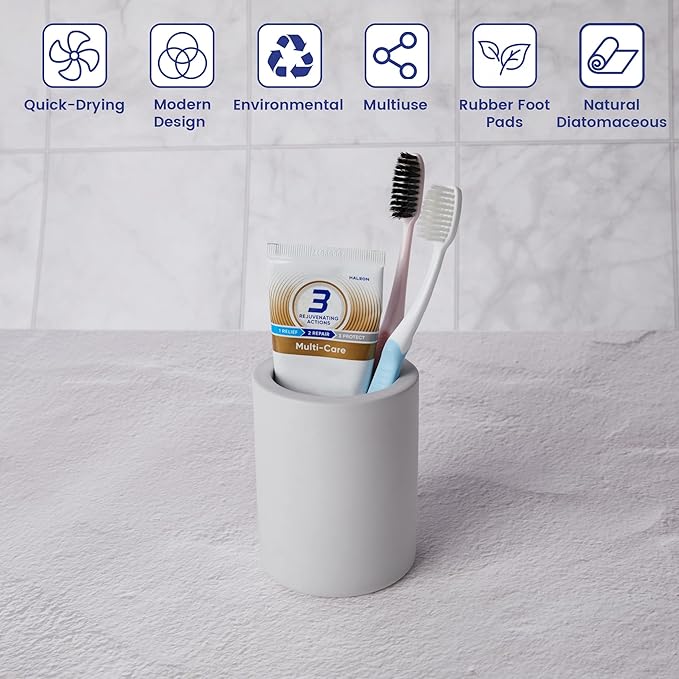 Drying Stone Toothbrush Holder, Diatomite Toothbrush Holders - Image 4
