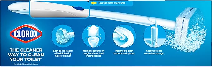 Clorox ToiletWand Toilet Cleaning Kit, ToiletWand, Caddy and 6 Refills - Image 12