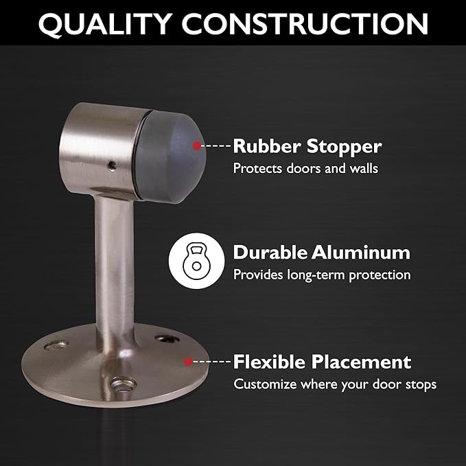 Design House Gooseneck Door Stop Wall Protector - Image 5