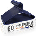 HOUSE DAY Blue Plastic Hangers 60 Pack, Clothes Hangers by HOUSEDAY
