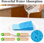 6 Pcs Kitchen Sponges for Dishes Cleaning, Non Scratch for Non Stick Cookware - Image 4