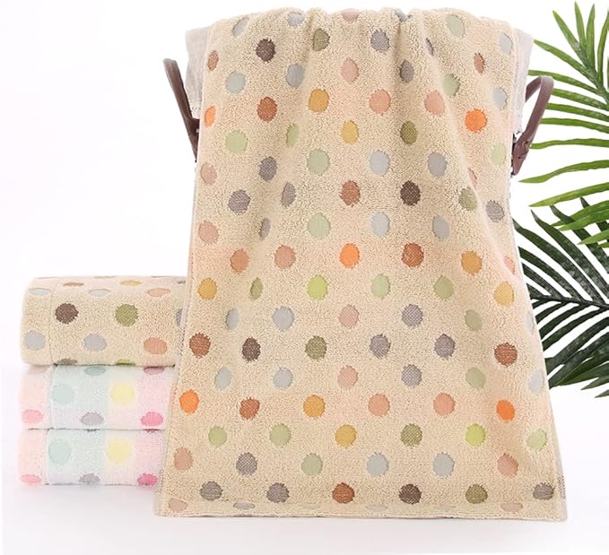 Pidada Hand Towels Set of 4 Colorful Polka Dot Pattern 100% Cotton Soft - Image 3