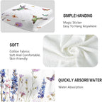 Watercolor Wildflower Floral Hand Towels - Image 3